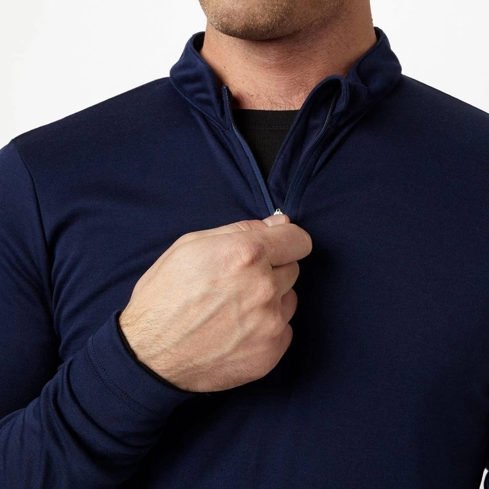 Mens' Long-sleeve Thermal Zip Top 4 Mens' Long-sleeve Thermal Zip Top - Image 4