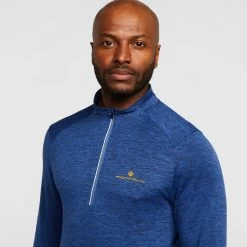 RONHILL Men’s Life Practice Half Zip Long Sleeve Tee -Rab Adventure Deals go 576334 d